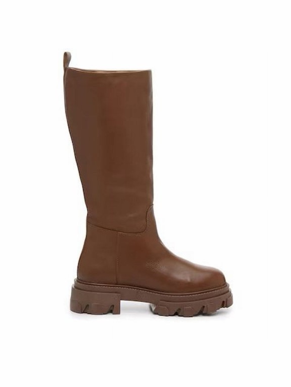 Steve Madden leather Priority lug sole boots in brown cognac